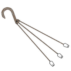 19" 3 Strand Plastic Hanger - Cappuccino (Case of 300)