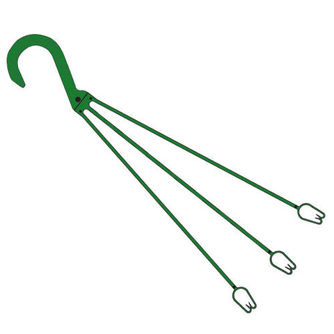 19" 3 Strand Plastic Hanger -New Green (Case of 50)